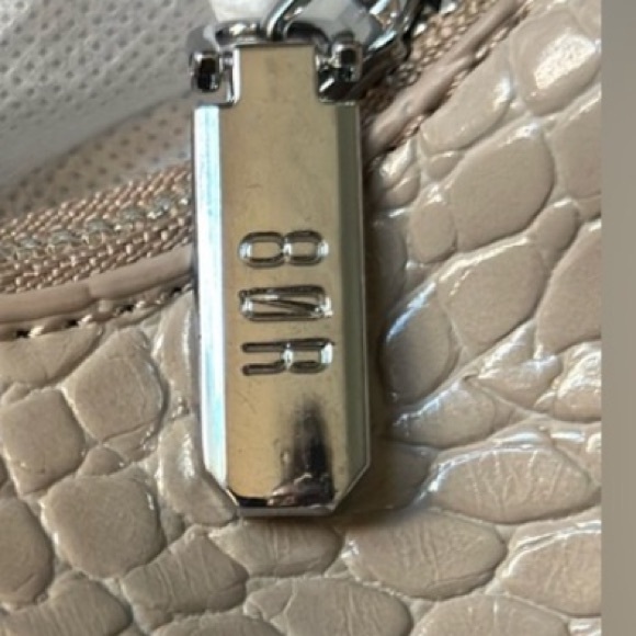 8 other reasons Crescent Buckle Bag in Tan Elegant Tan Croc-Embossed Women's Bag - Picture 6 of 14